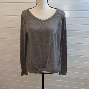 Zella long sleeve twist top gray M